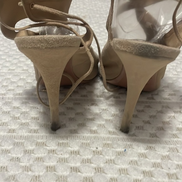Aquazzura Sexy Thing Wrapped Tan Heels + Dustbag - Picture 8 of 16